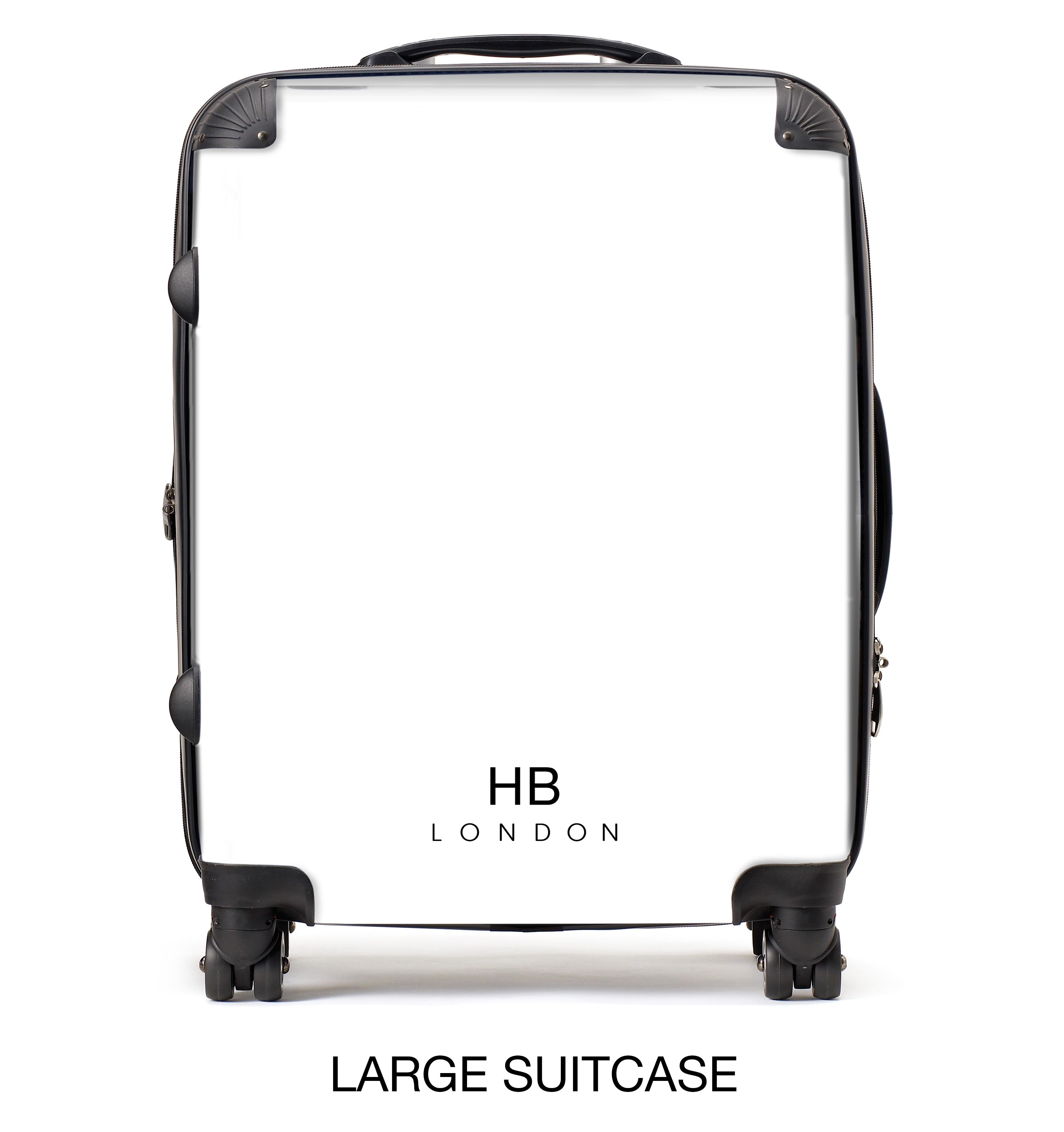 Personalised Black and Red Cracked Marble Initial Suitcase