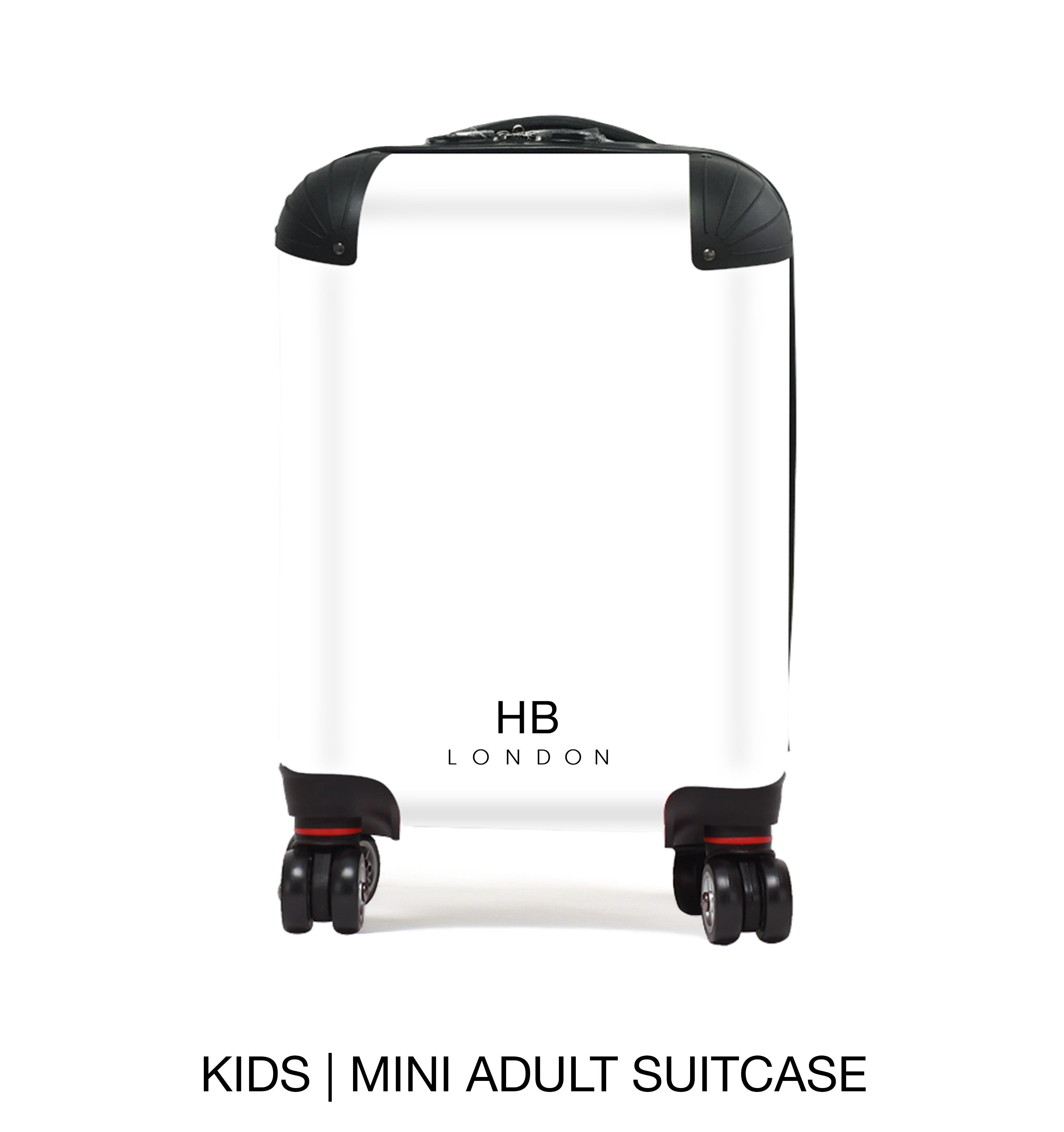 Personalised Blush with Black Font Initial Suitcase