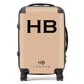 Personalised Nude with Black Font Initial Suitcase
