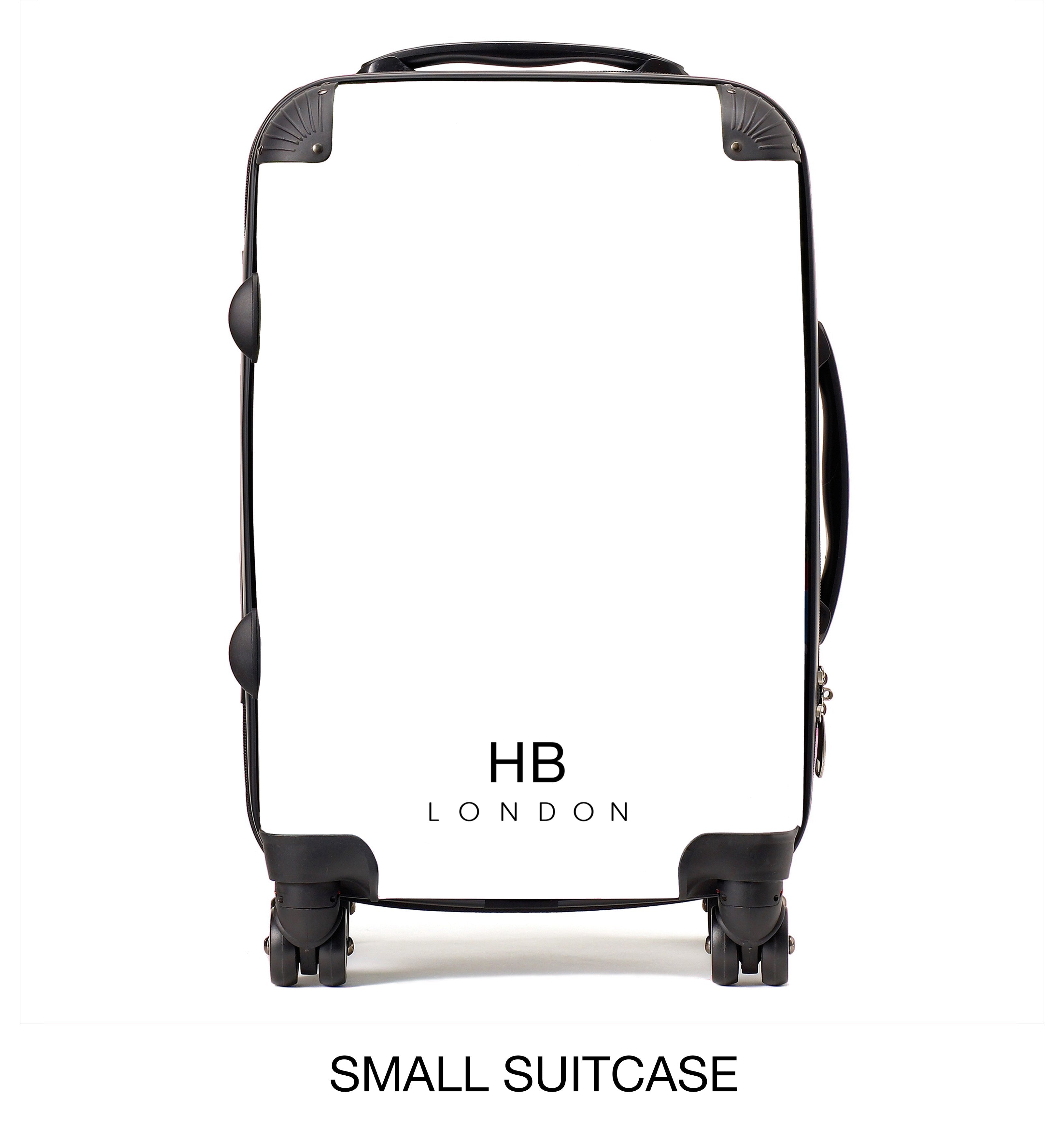 Personalised Black Marble with Gold Font Initial Suitcase
